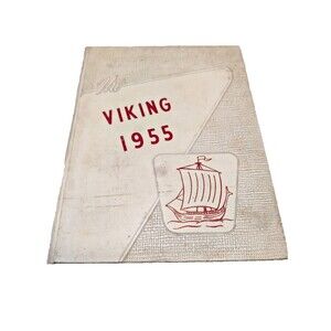 Vintage 1955 Grand View College Des Moines, IA Photo Annual YEARBOOK The Viking